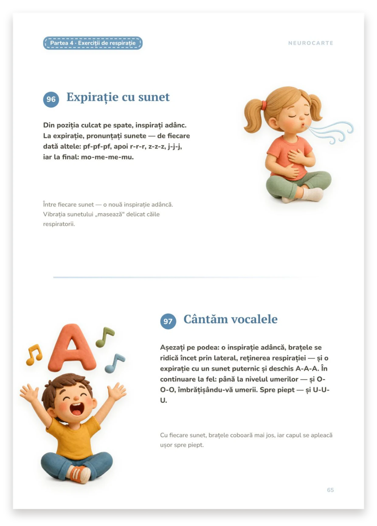 Exerciții de respirație cu sunet